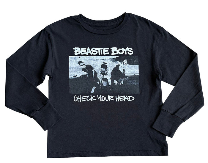 rowdy spout- Beastie Boys Organic Long Sleeve Tee (Jet Black)