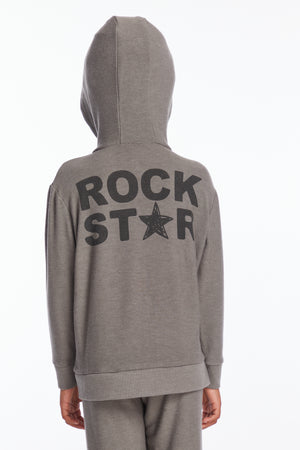 CHASER- Rock Star Zip-Up Hoodie (grey)