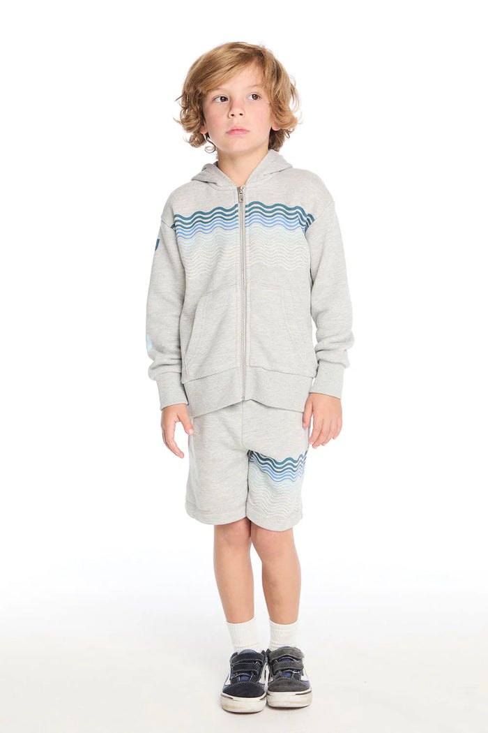 CHASER- Peace Out Zip Up Hoodie Zip-Up Hoodie (grey)