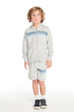 CHASER- Peace Out Zip Up Hoodie Zip-Up Hoodie (grey)