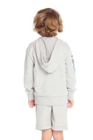 CHASER- Peace Out Zip Up Hoodie Zip-Up Hoodie (grey)