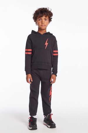 CHASER- Red Bolt Boys Pullover Hoodie