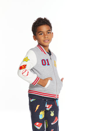 Chaser- All Star Varsity Patches Bomber Jacket