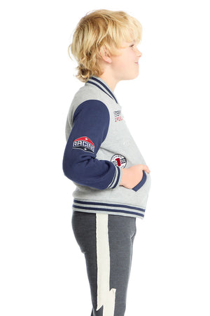CHASER- Allan Navy & Heather Grey Bomber