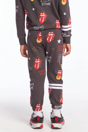 CHASER- Rolling Stones Tongue Logo Stars Boys Pants