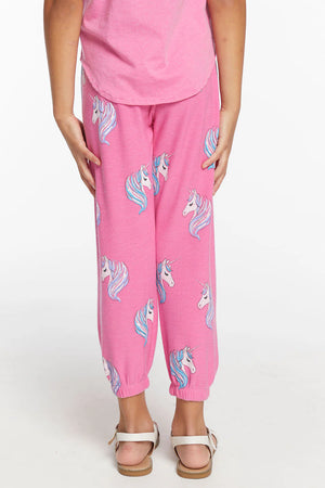 CHASER- All Over Unicorn Girls Cozy Knit Sweatpant