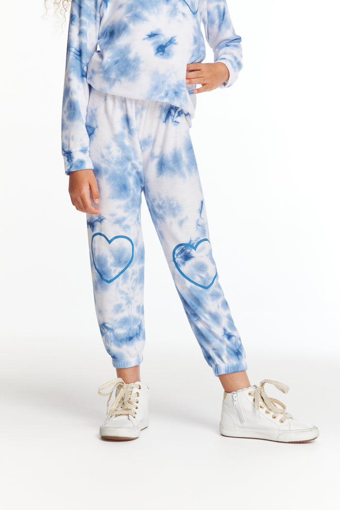 Chaser- Denim Tie Dye Heart Pants