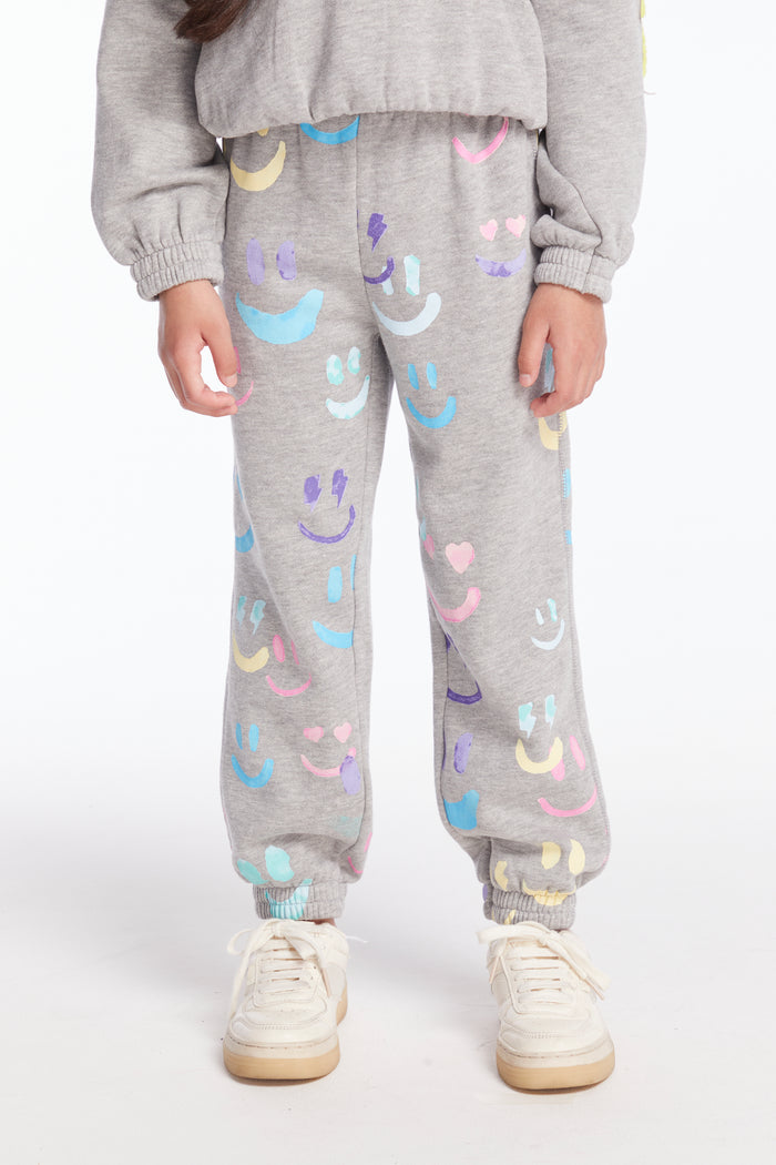 CHASER- Smiley Daze Sweatpants (grey)