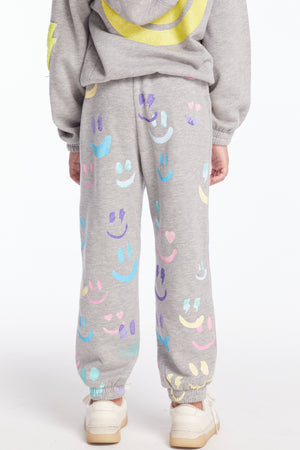 CHASER- Smiley Daze Sweatpants (grey)