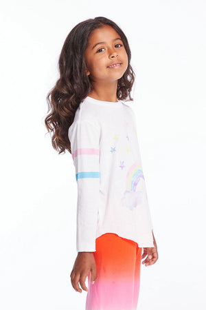 CHASER- Rainbow Watercolor Girls Long Sleeve