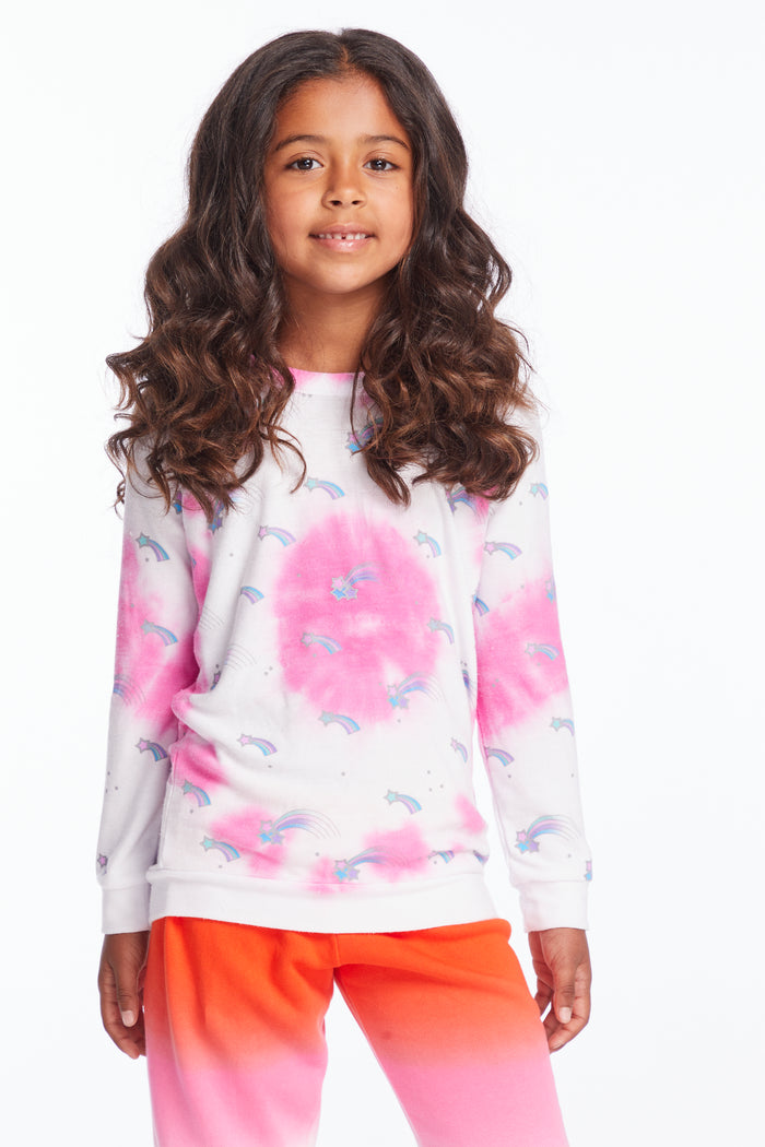 CHASER- Tie Dye Shooting Stars Pullover