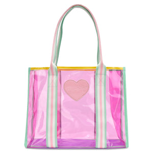 iscream- Color Block Clear Tote Bag