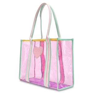 iscream- Color Block Clear Tote Bag