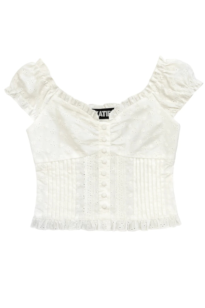 KATIEJ NYC- TWEEN DAPHNE SWEETHEART BOHO TOP