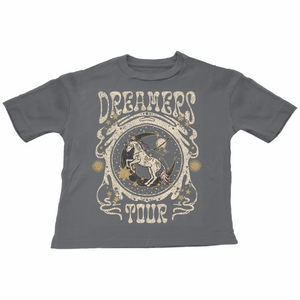 TINY WHALES- Dreamers Tour Girl Tee (vintage black)