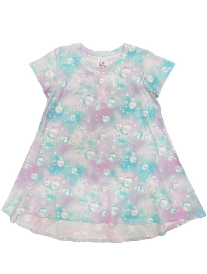 Esme- Bubbles Short Sleeve Hi Low Dress