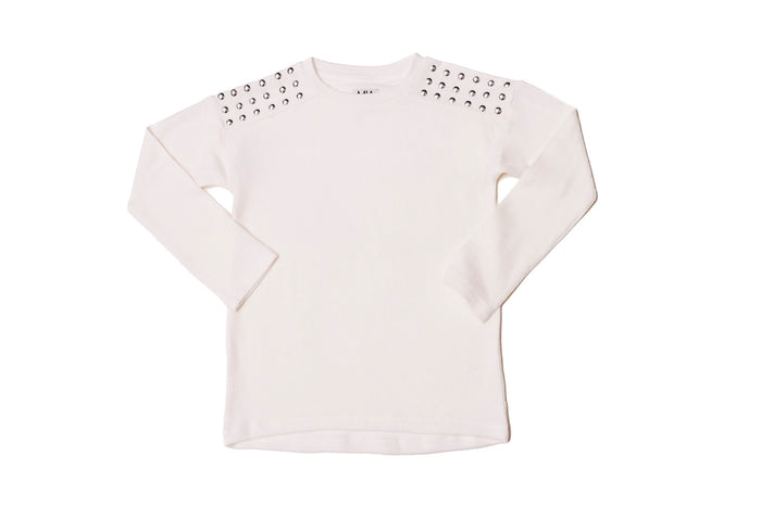 Mia New York- Studded Sweater White