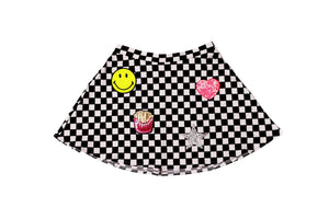 MIA NEW YORK- Checkered Patch Skirt