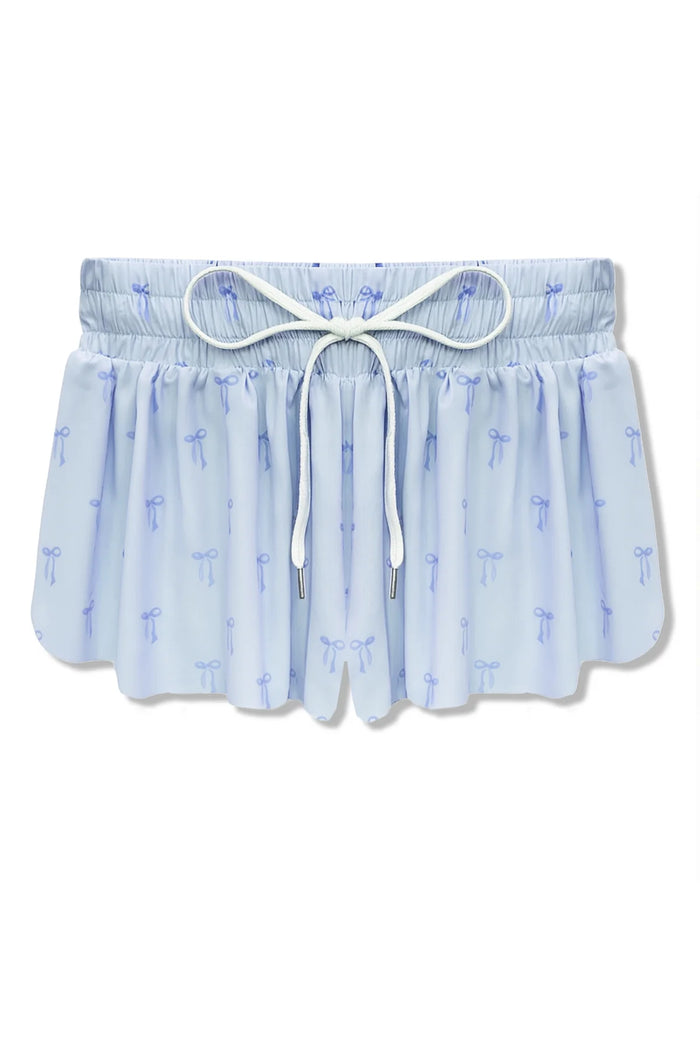 KATIEJ NYC- TWEEN FARRAH PRINTED SHORTS (blue bows)