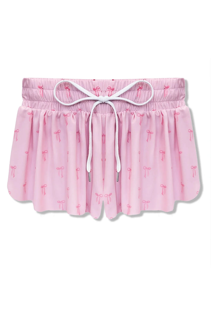 KATIEJ NYC- TWEEN FARRAH PRINTED SHORTS (pink bows)