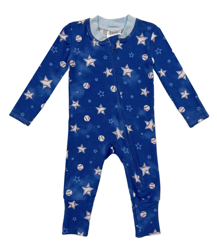 esme- Baseball Star Boy Flip Footie