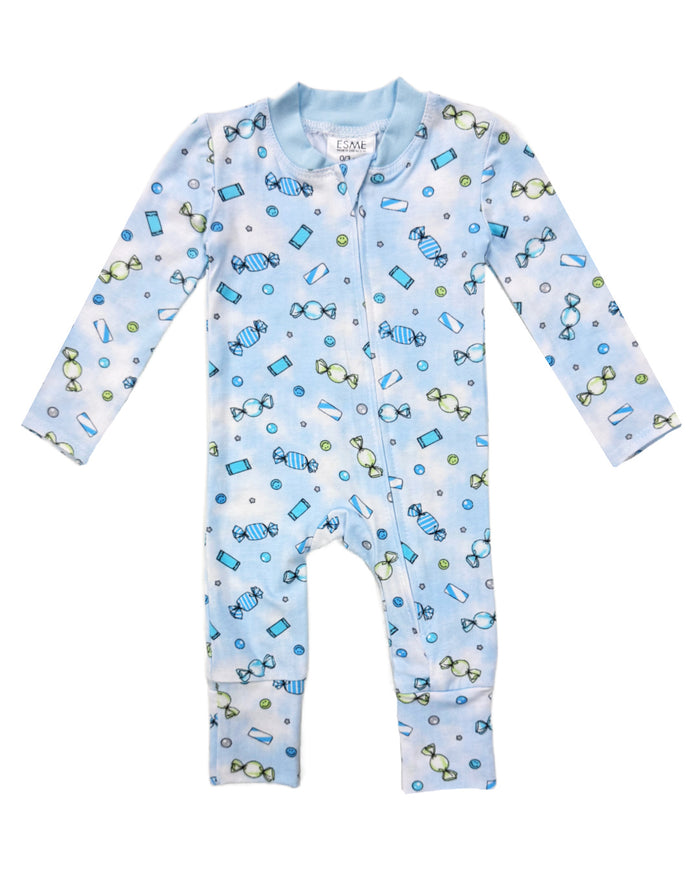 esme- Blue Candy Footie