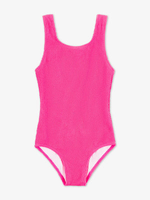limeapple- Girls Fiorella Square neck one piece crinkle swimsuit