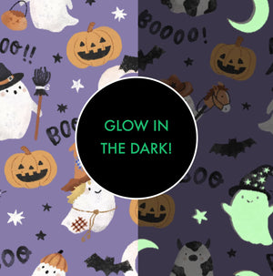ANGEL DEAR- Costumed Ghosts - Glow In The Dark - Purple  Long Sleeve Loungewear Set