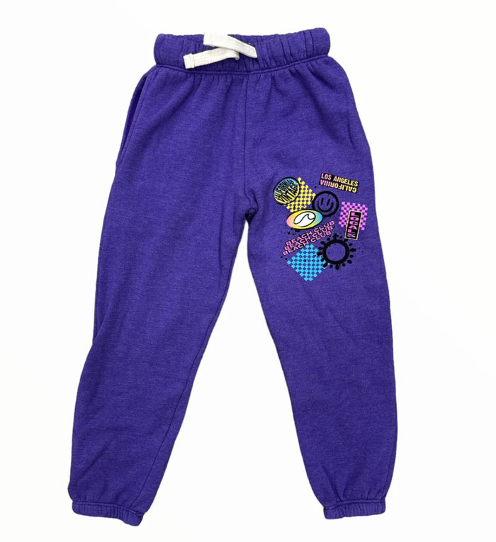 Californian Vintage- Beach Club Sweat Pants (Purple)