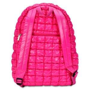 iscream- Hot Pink Shiny Puffer Backpack