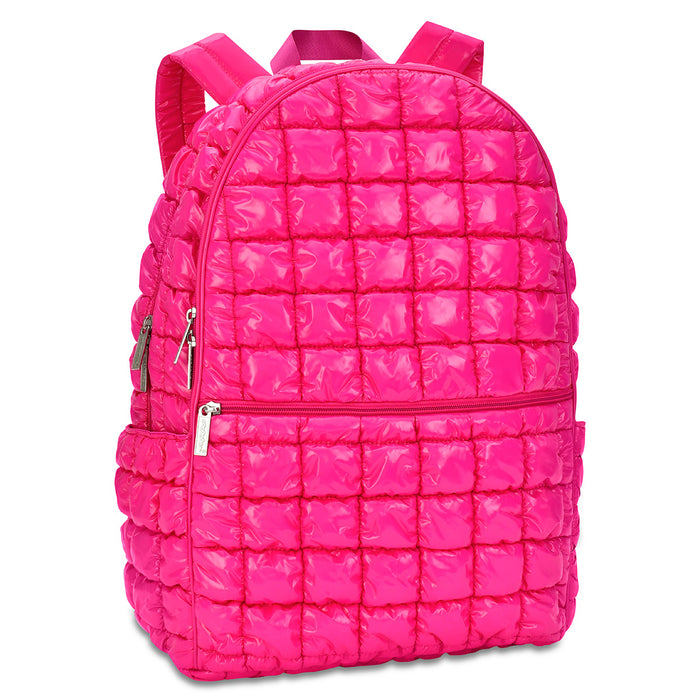 iscream- Hot Pink Shiny Puffer Backpack