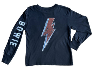 rowdy sprout- David Bowie Bolt Long Sleeve (jet black)