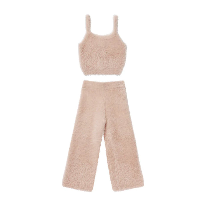 RYLEE + CRU- Fuzzy Knit Set Blush