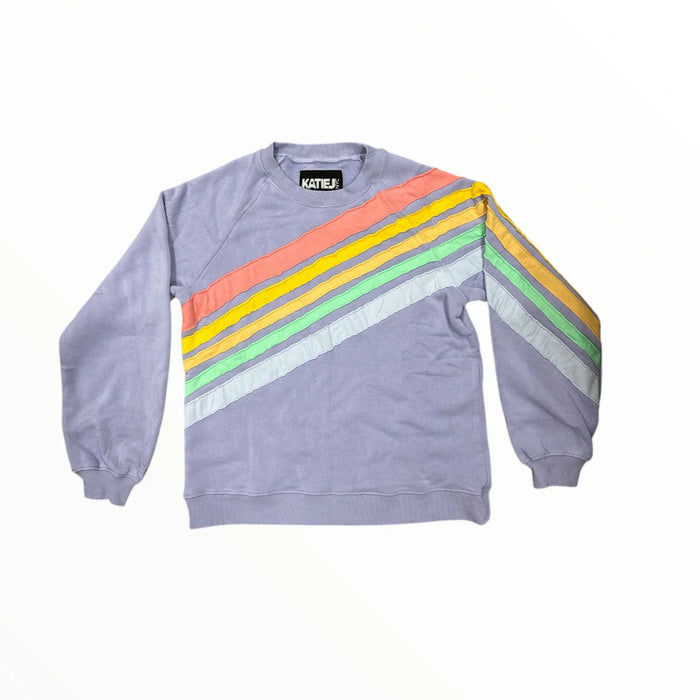 KATIEJ NYC- FLYNN CREW NECK (lilac rainbow)