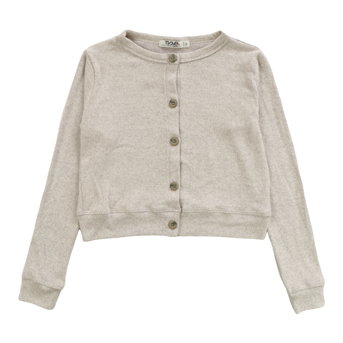 T2LOVE- Long Sleeve Button Cardigan (heather grey)