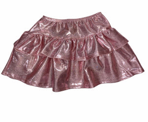 Dori Creations - Metallic Pink Ruffle Skirt