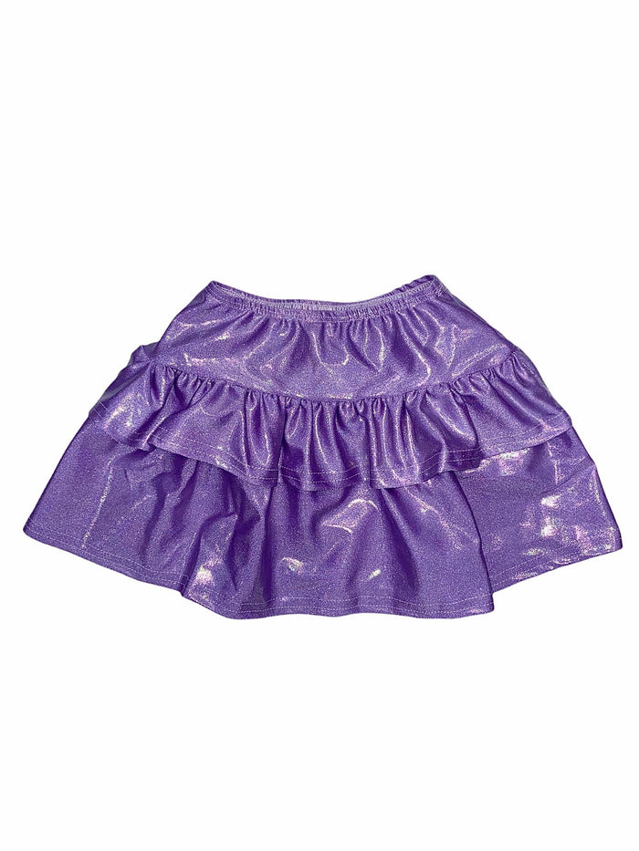 Dori Creations - Metallic violet Ruffle Skirt