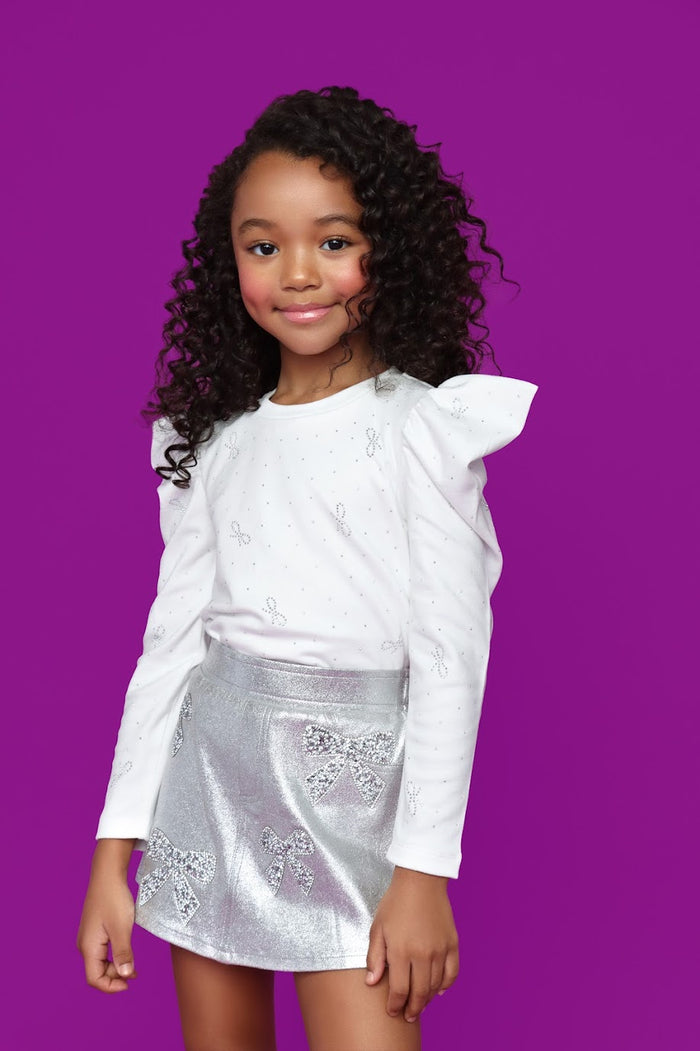 MIA NEW YORK- Puff Sleeve Top White