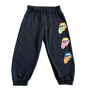 rowdy sprout- Rolling Stones Sweatpants (Jet Black)