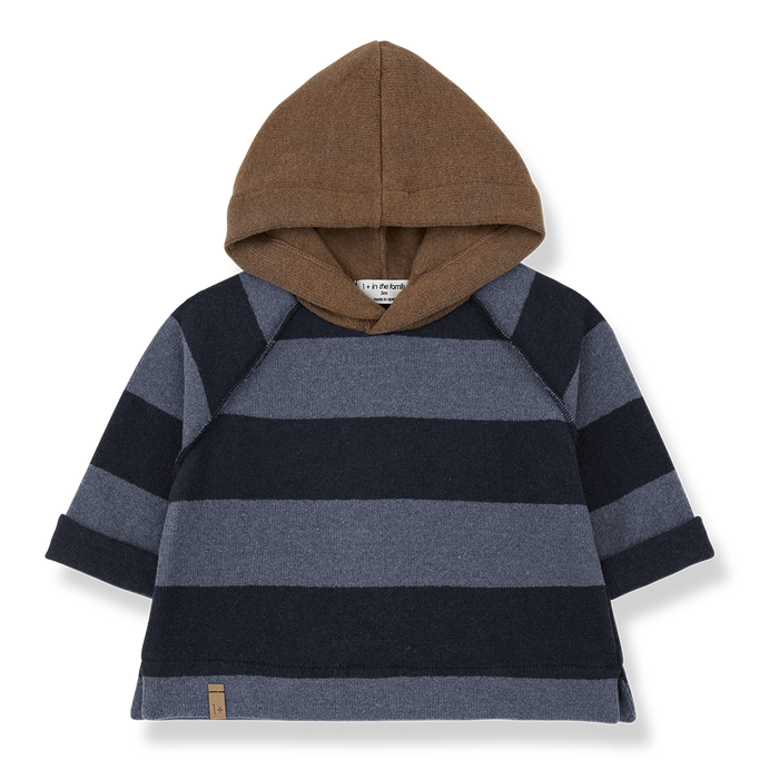 1 + in the family- JAKOB hooded sweater (denim)