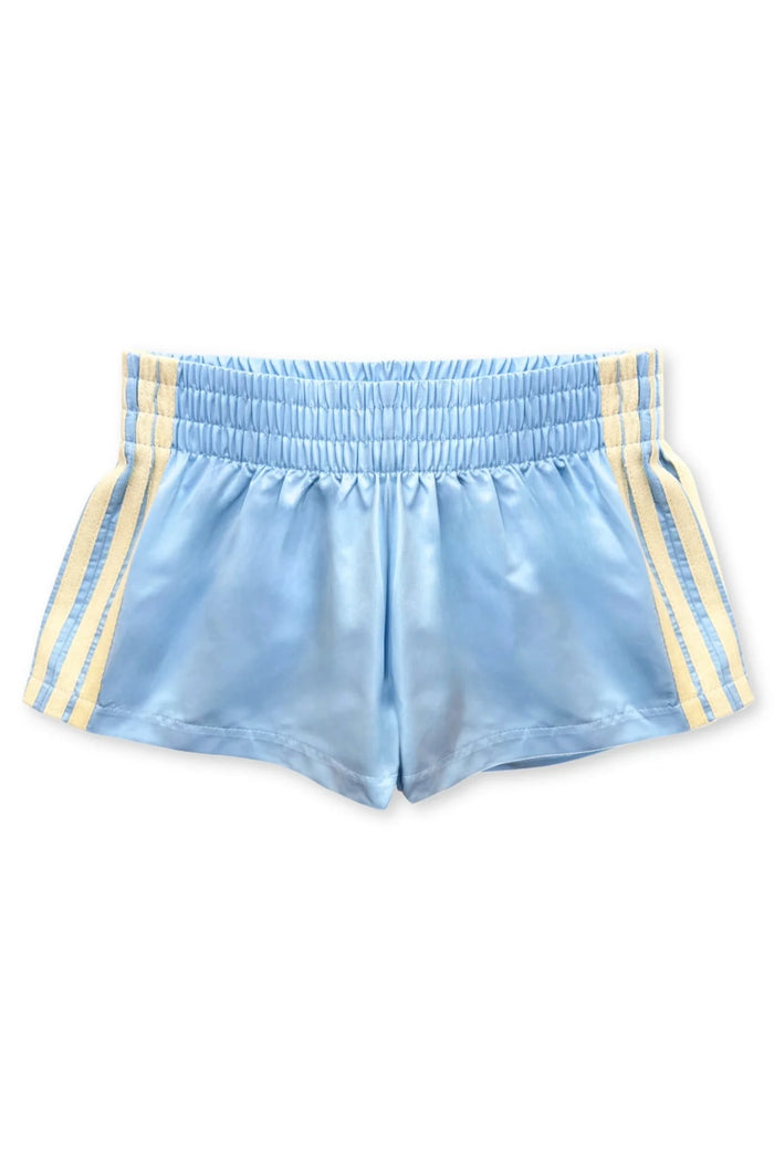 KATIEJ NYC- TWEEN JORDYN CONTRAST STRIPE SHORTS (baby blue/butter)