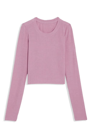 KATIEJ NYC- TWEEN LIVI SOLID RIBBED LONG SLEEVE TEE (dusty mauve)