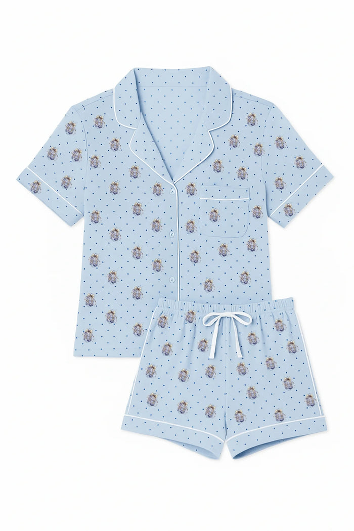 KATIEJ NYC- JUNIOR LYNN HOLIDAY SHORTS LOUNGE SET (Hanukkah)