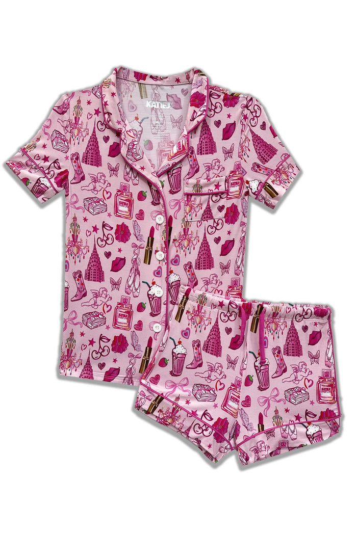 KATIEJ NYC- TWEEN LYNN SHORTS LOUNGE SET GIRLY THINGS