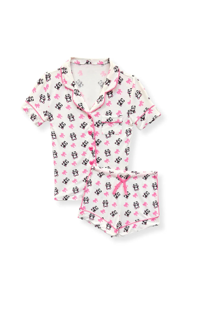 KATIEJ NYC- JUNIOR LYNN SHORTS LOUNGE SET (Panda)