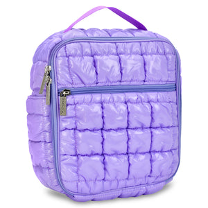 iscream- Lavender Shiny Puffer Lunch Tote