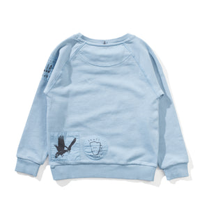 Munsterkids- Patches Crew (washed blue)