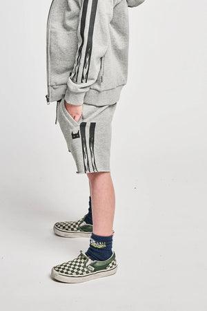 munstrkids- SIDE FLAMES SHORT (grey marle)