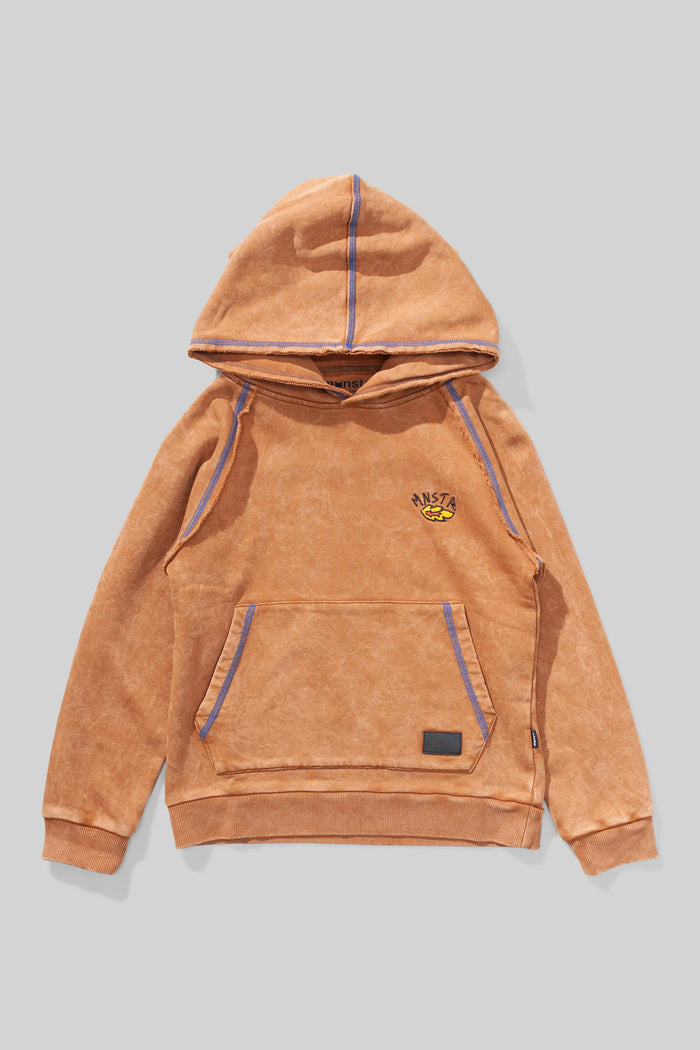 MNSTRKIDS- FLATFLOCK HOODY (mineral almond)