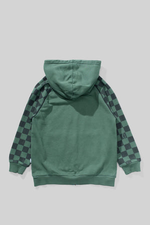 MNSTRKIDS- RACEALLDAY ZIP HOOD (mid green)